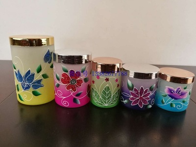 藏红花玻璃罐虫草罐保健品药材玻璃罐储物罐密封罐